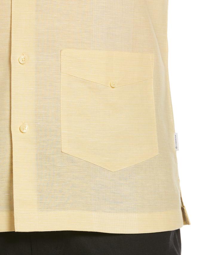 Cubavera Linen-Blend Yarn Dye Stripe Guayabera Shirt Banana Crepe