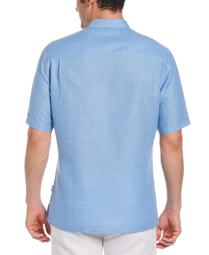 Cubavera Linen-Blend Yarn Dye Stripe Guayabera Shirt Little Boy Blue