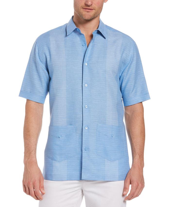 cubavera Linen-Blend Yarn Dye Stripe Guayabera Shirt Little Boy Blue