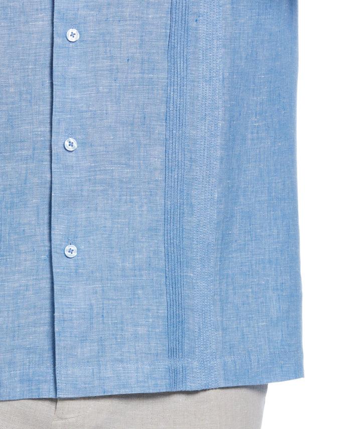 Cubavera Linen Multi-Tuck Guayabera Shirt Parisian Blue