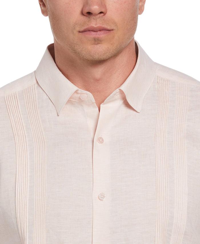 Cubavera Linen Multi-Tuck Guayabera Shirt Peach Whip
