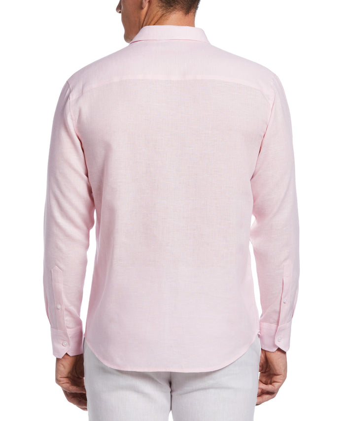 Cubavera Linen Triple Tuck Embroidered Shirt Rose Shadow