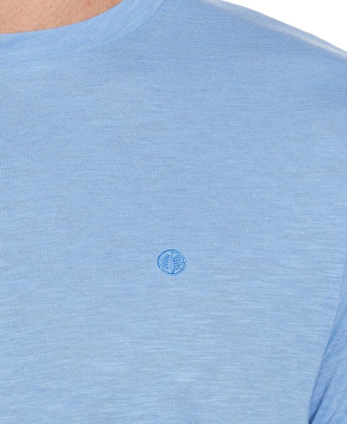 Cubavera Long Sleeve Slub Crew Neck Tee Little Boy Blue