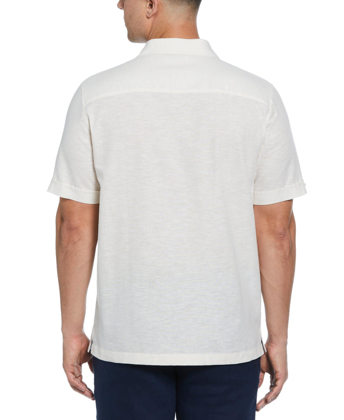 Cubavera Multi-Tuck Embroidered Shirt Bleached Sand