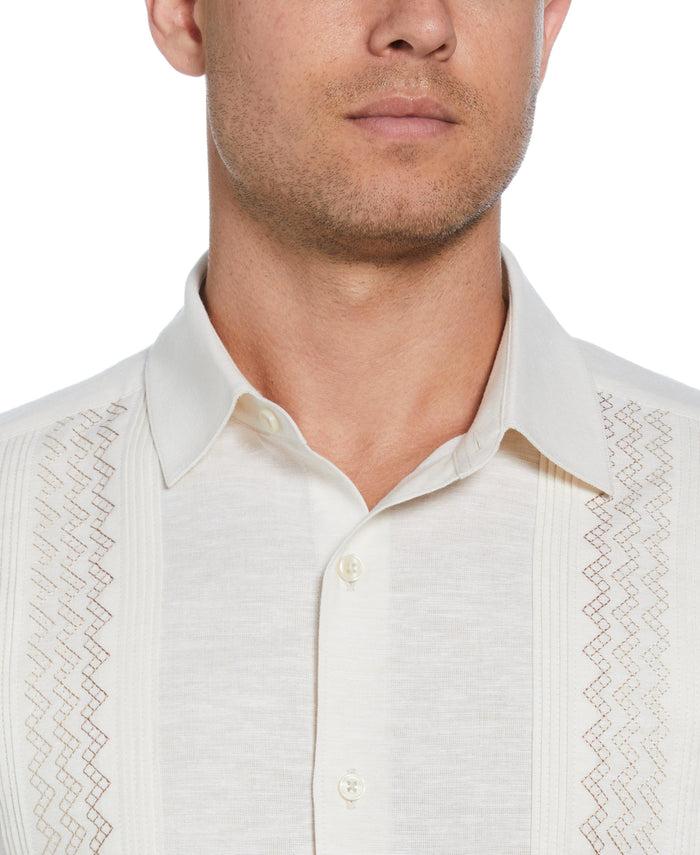 Cubavera Multi-Tuck Embroidered Shirt Bleached Sand