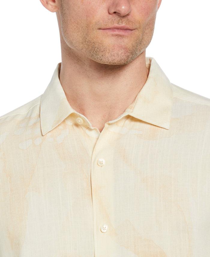 Cubavera Oversized Tropical Placement Print Shirt Antique White