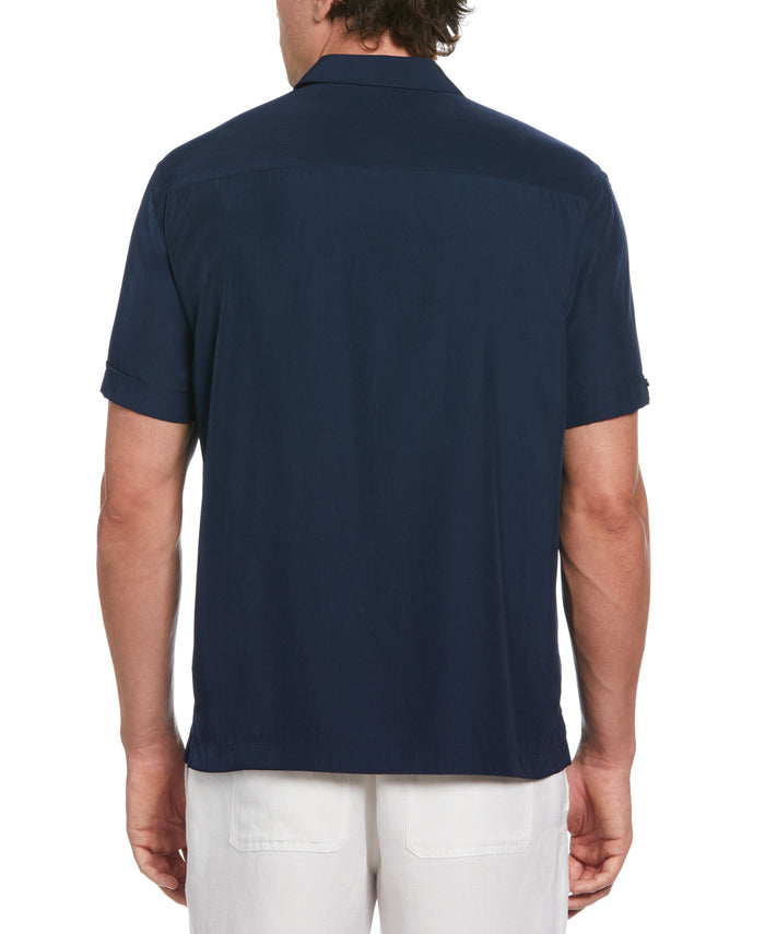 Cubavera Panel Shirt - Contrast Stitching Dress Blues