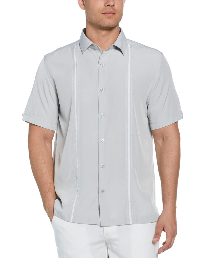 cubavera Panel Shirt - Contrast Stitching Harbor Mist