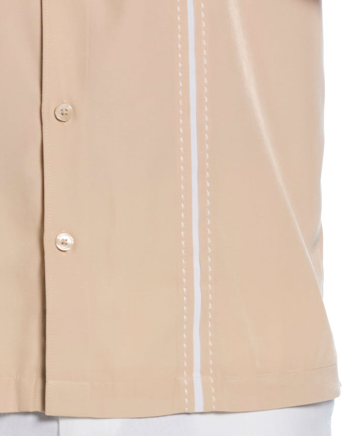 Cubavera Panel Shirt - Contrast Stitching Irish Cream