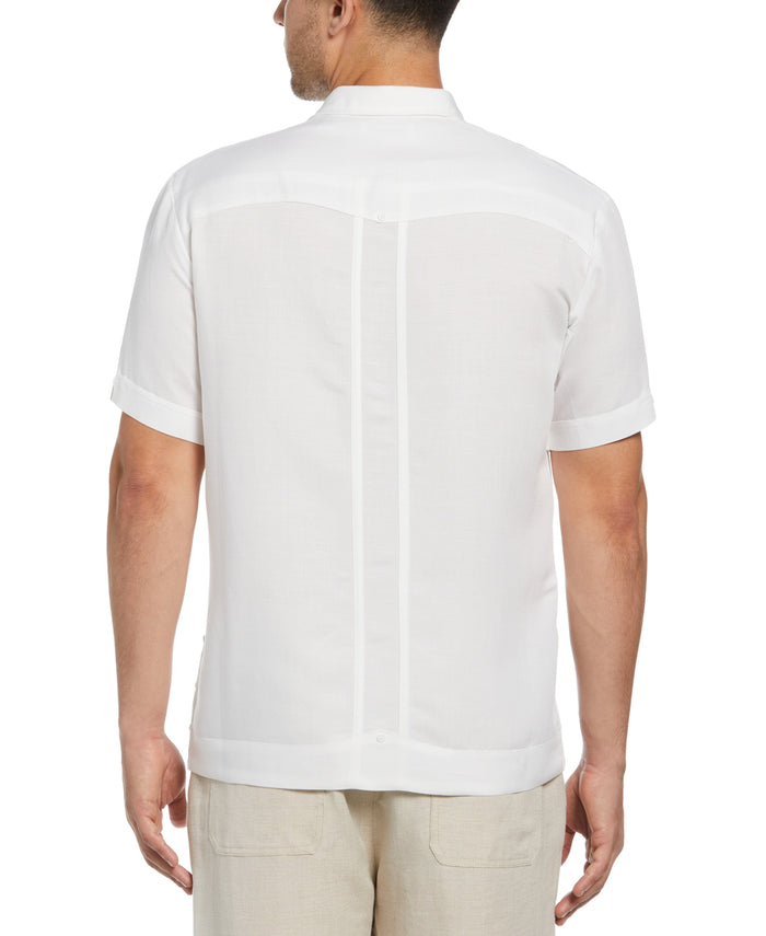 Cubavera Short Sleeve Embroidered Guayabera Bright White