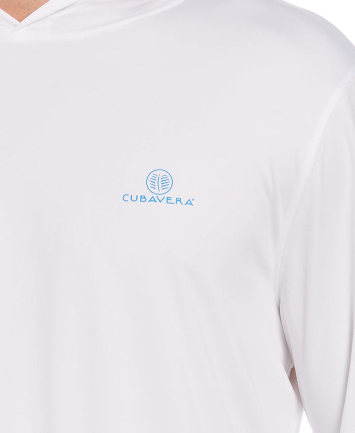 Cubavera Solid Sun Protection Hoodie Brilliant White