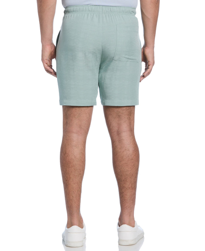 Cubavera Solid Textured Pull On Drawstring Shorts Blue Surf