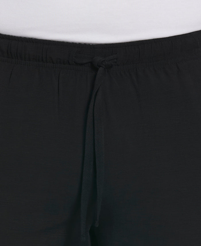 Cubavera Solid Textured Pull On Drawstring Shorts Jet Black