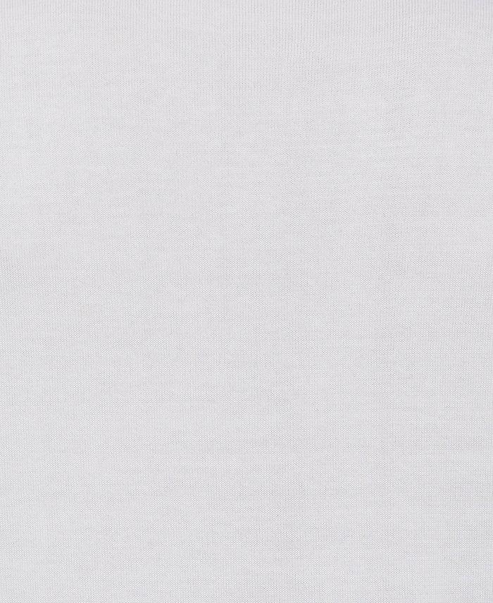 Cubavera Striped Johnny Collar Polo Sweater Brilliant White