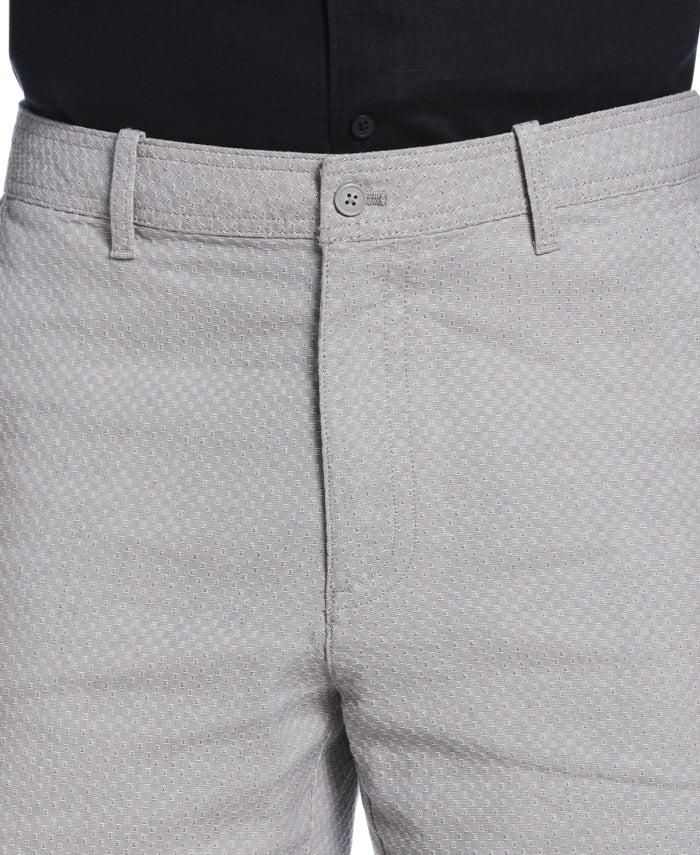 Cubavera Textured Linen-Blend Flat Front Short Sleet