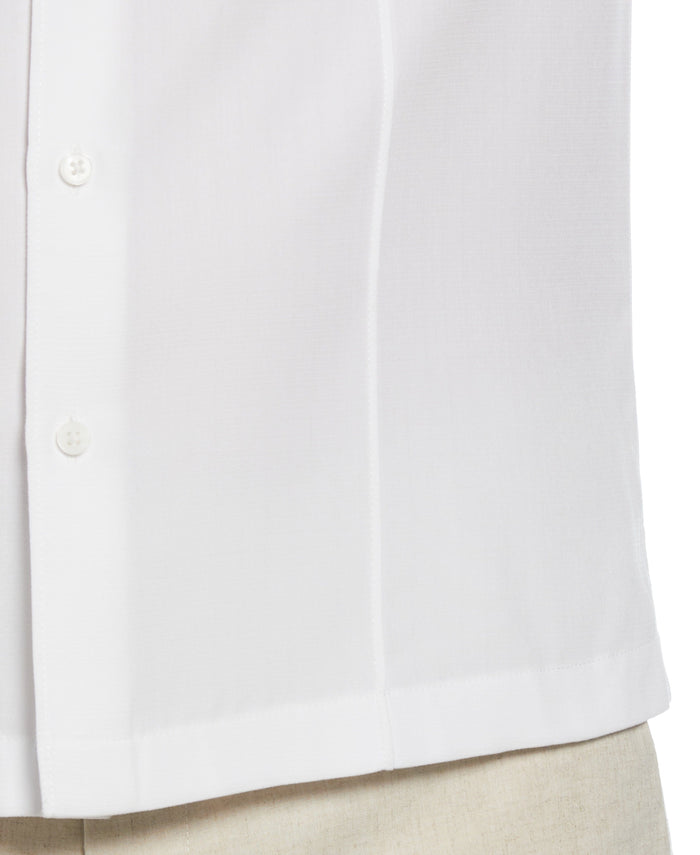 Cubavera Textured One-Tuck Panel Shirt Brilliant White