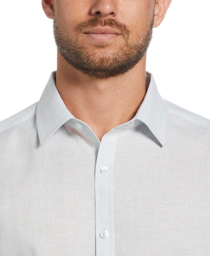 Cubavera Travelselect™ Linen-Blend Long Sleeve Shirt Ballad Blue