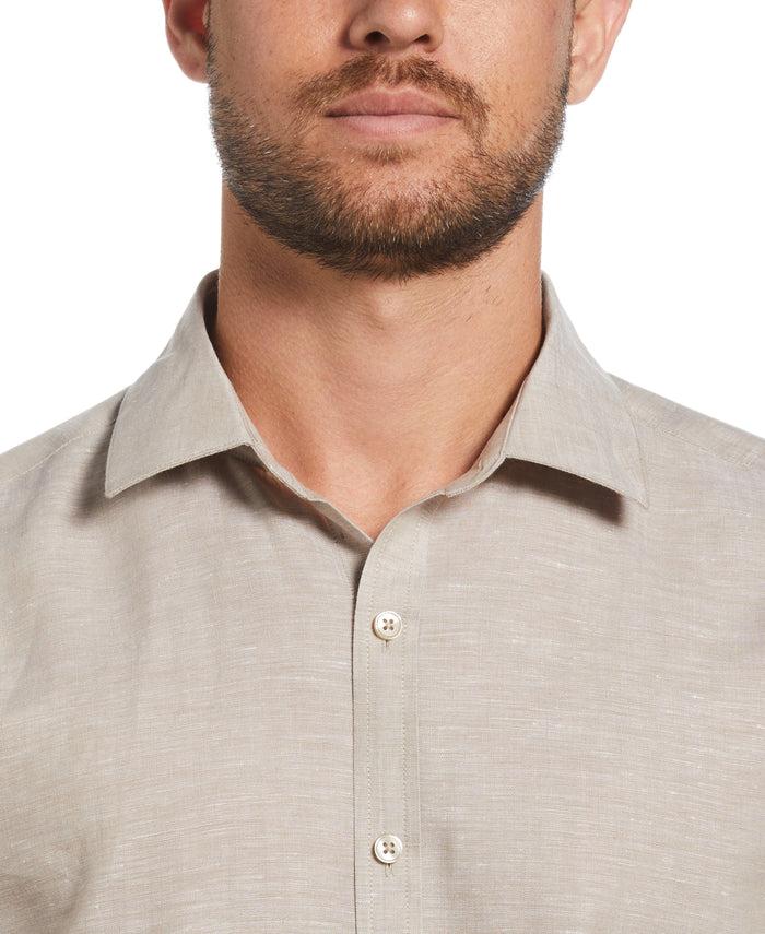 Cubavera Travelselect™ Linen-Blend Long Sleeve Shirt Dune