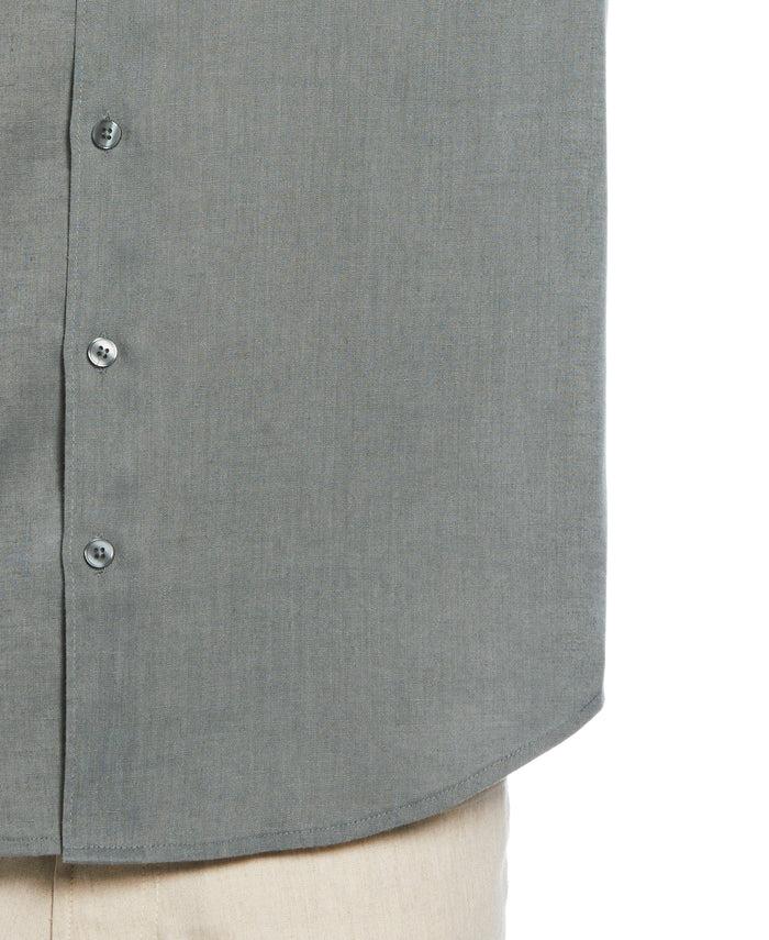 Cubavera Travelselect™ Linen-Blend Rolled Sleeve Shirt Balsam Green