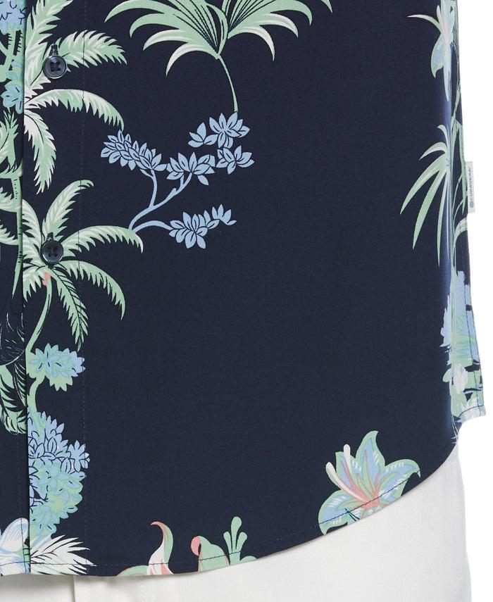 Cubavera Tropical Flamingo Print Shirt Naval Academy