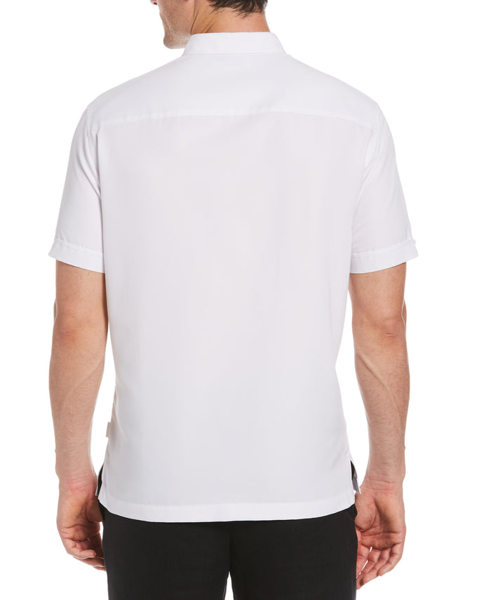 Cubavera Two-Pocket Double Pintuck Shirt Brilliant White