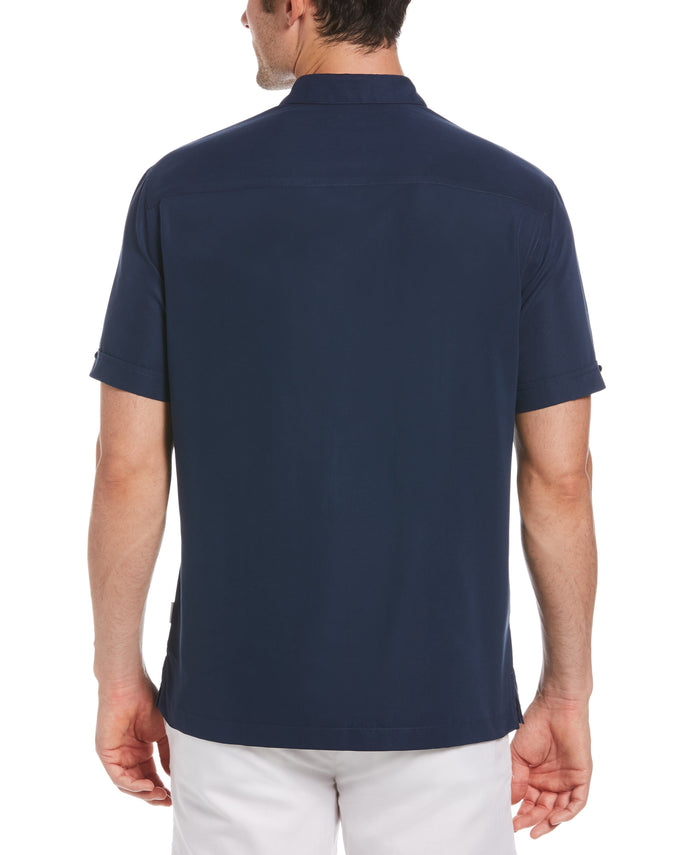 Cubavera Two-Pocket Double Pintuck Shirt Dress Blues