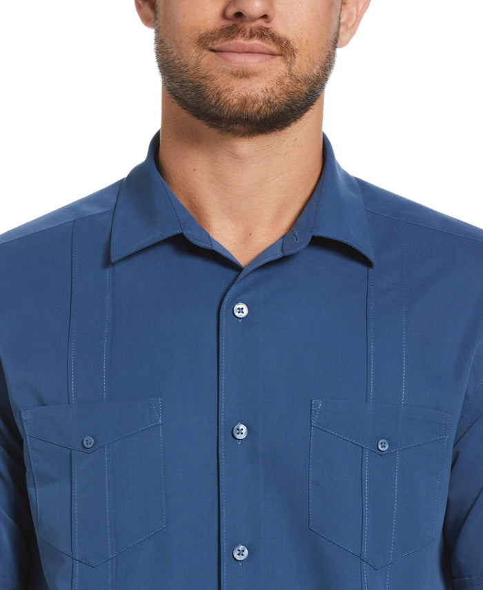 Cubavera Two-Pocket Double Pintuck Shirt Ensign Blue