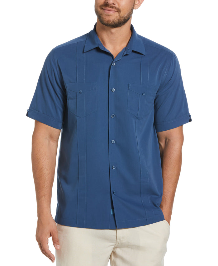 cubavera Two-Pocket Double Pintuck Shirt Ensign Blue