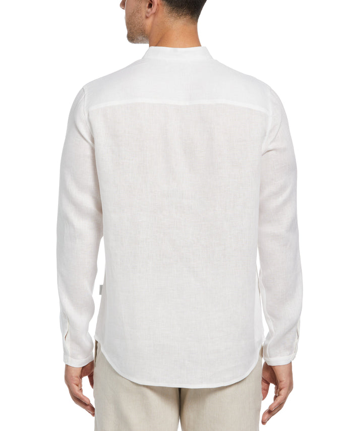 Cubavera Two-Pocket Pintuck Popover Shirt Brilliant White