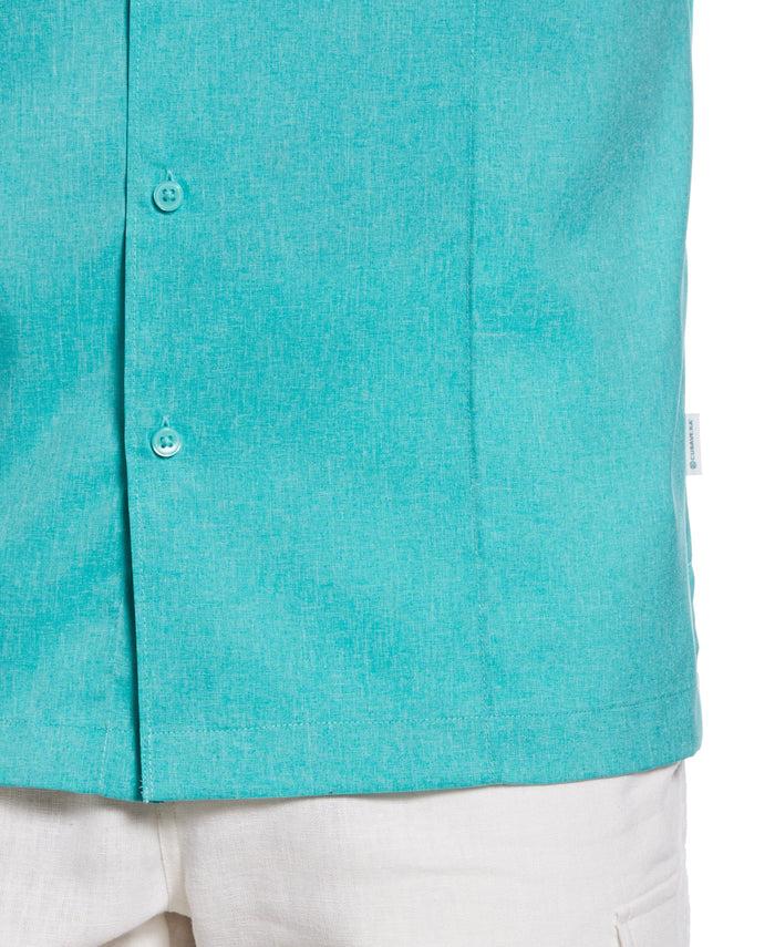 Cubavera Two-Tone Cross Tuck Chambray Shirt Ceramic