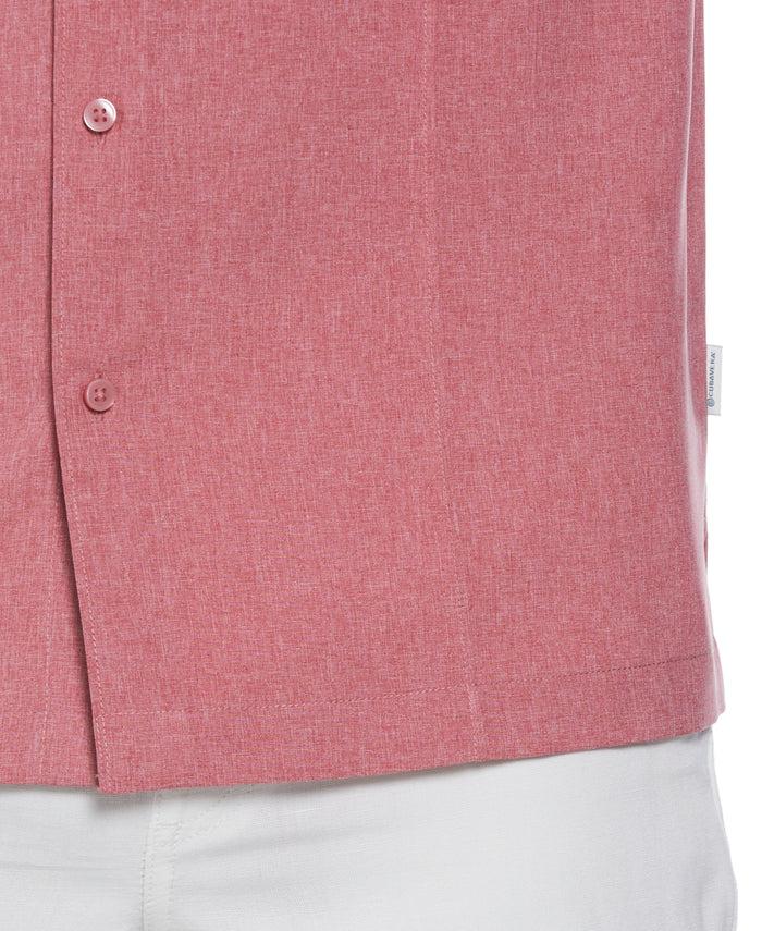 Cubavera Two-Tone Cross Tuck Chambray Shirt Holly Berry