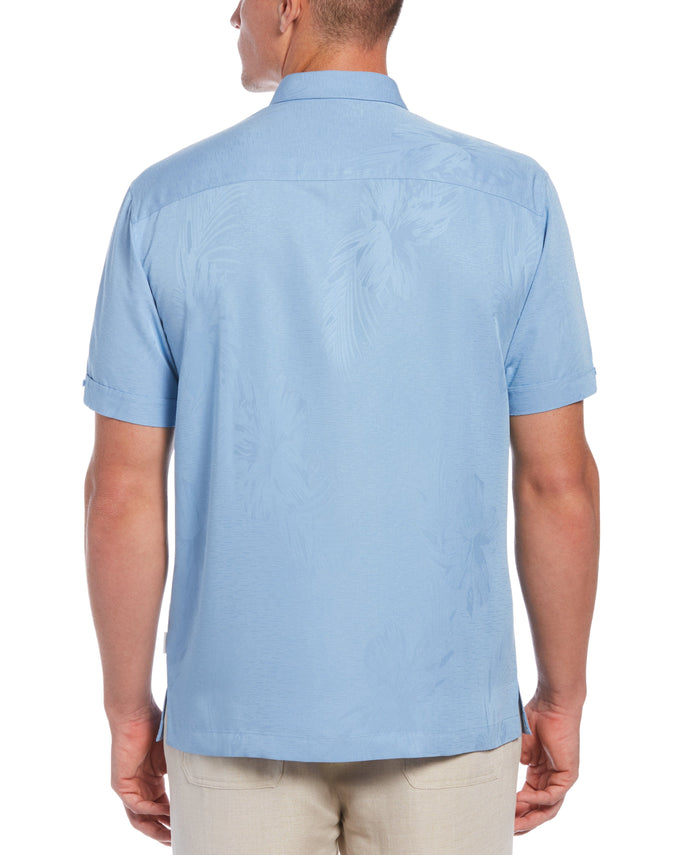 Cubavera Two-Tone One Pocket Floral Print Shirt Allure