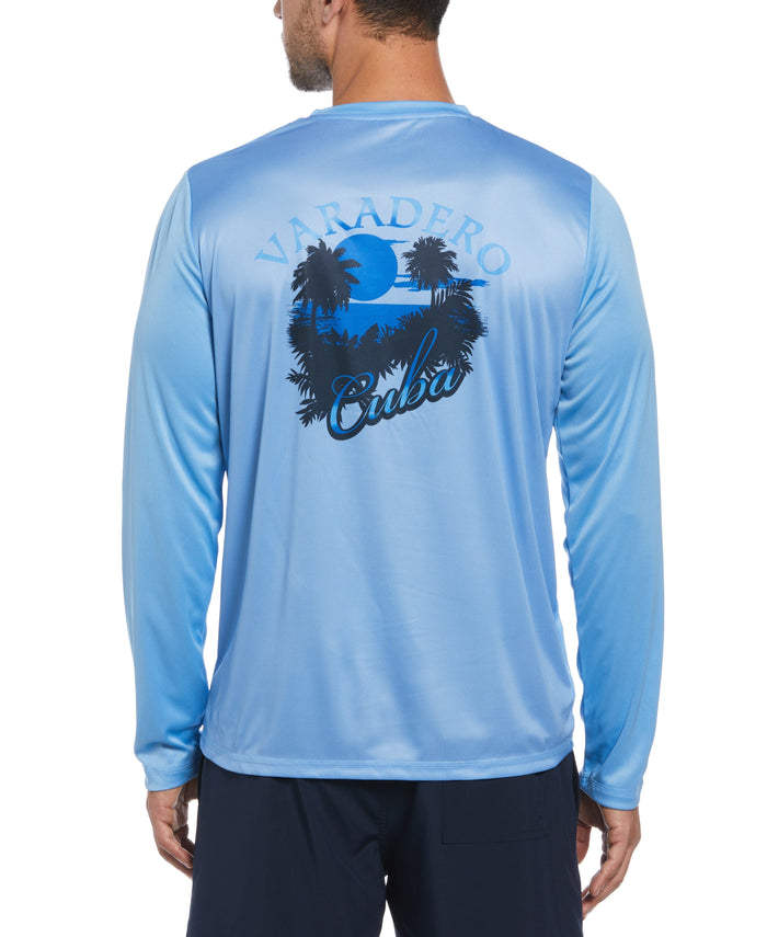 Cubavera Varadero Cuba Print Sun Protection Shirt Little Boy Blue