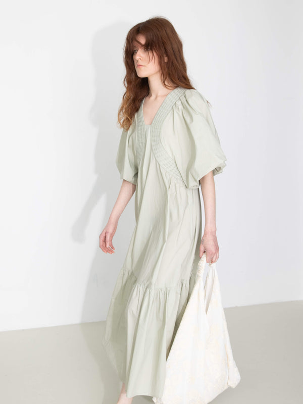 Cubic 100% Cotton Puff Sleeve Loose-Fit Vacation Dress Sienna