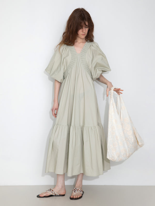 cubic 100% Cotton Puff Sleeve Loose-Fit Vacation Dress Sienna