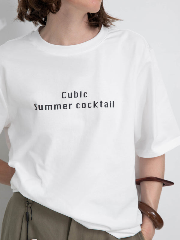 Cubic 100% Cotton Women's T-Shirt With Front Print White