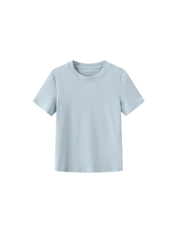 cubic C by CUBIC Crew Neck Short-Sleeve T-Shirt White