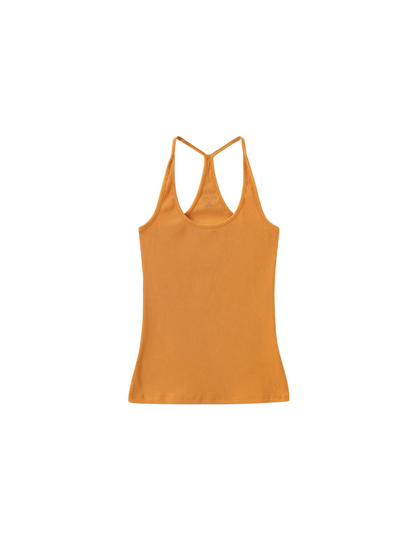 cubic C by CUBIC Slim-Fit Sleeveless Knit Tank Top Orange