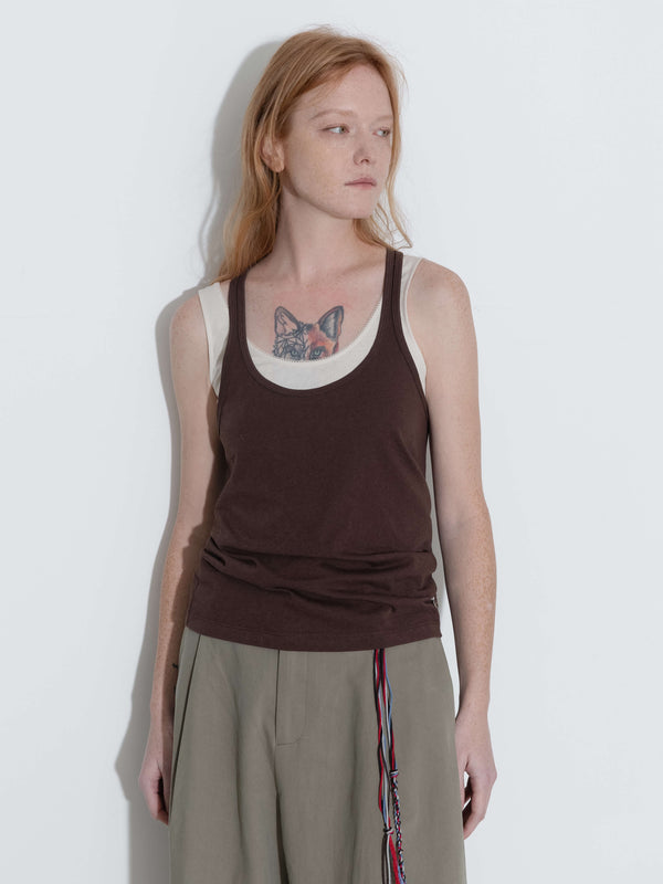 Cubic Convertible Two-Piece Color-Block Layered Vest AliceBlue