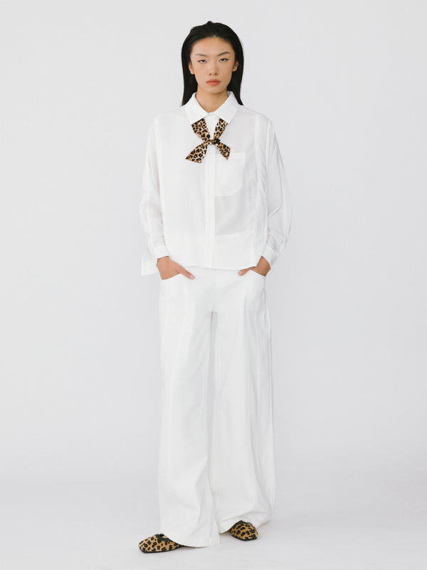 Cubic Asymmetric Panelled Shirt Black