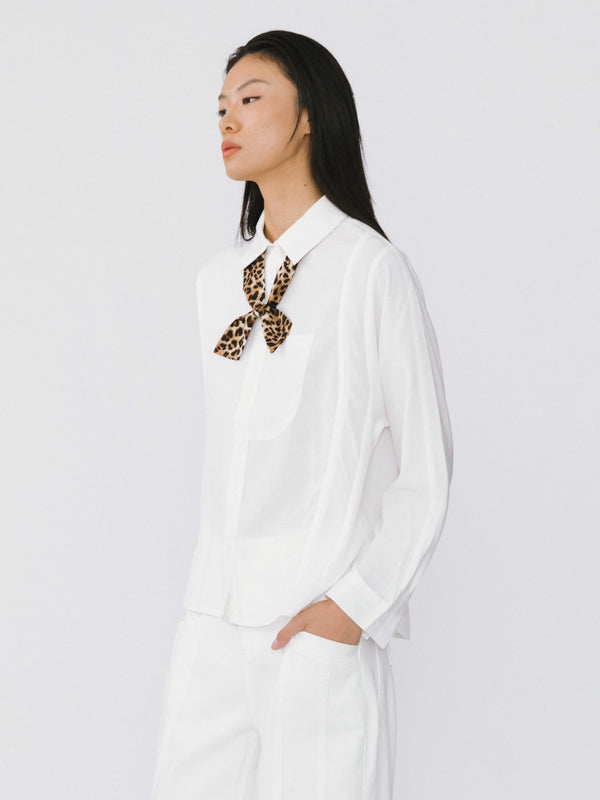 Cubic Asymmetric Panelled Shirt Black