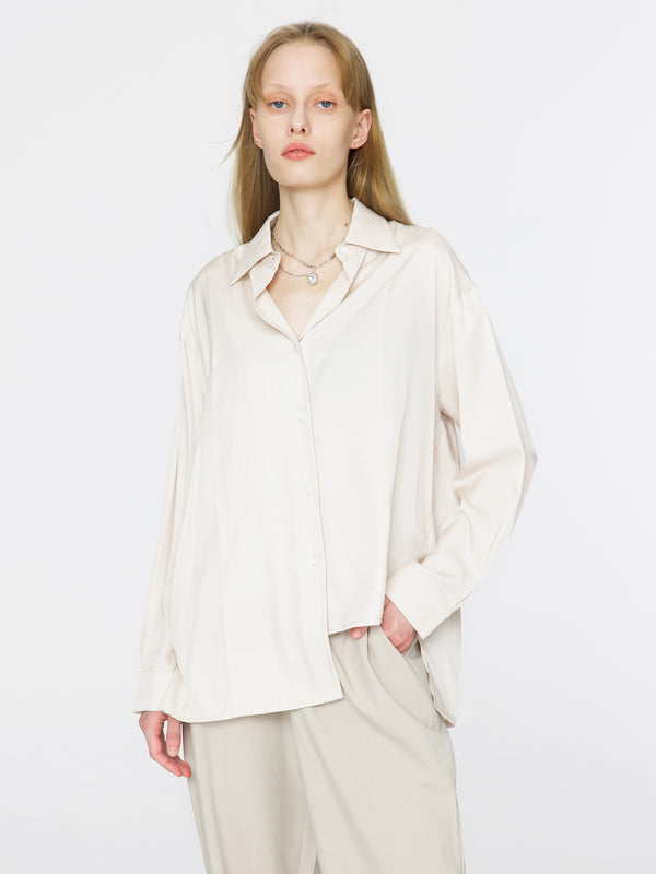 cubic Asymmetrical Shirt White