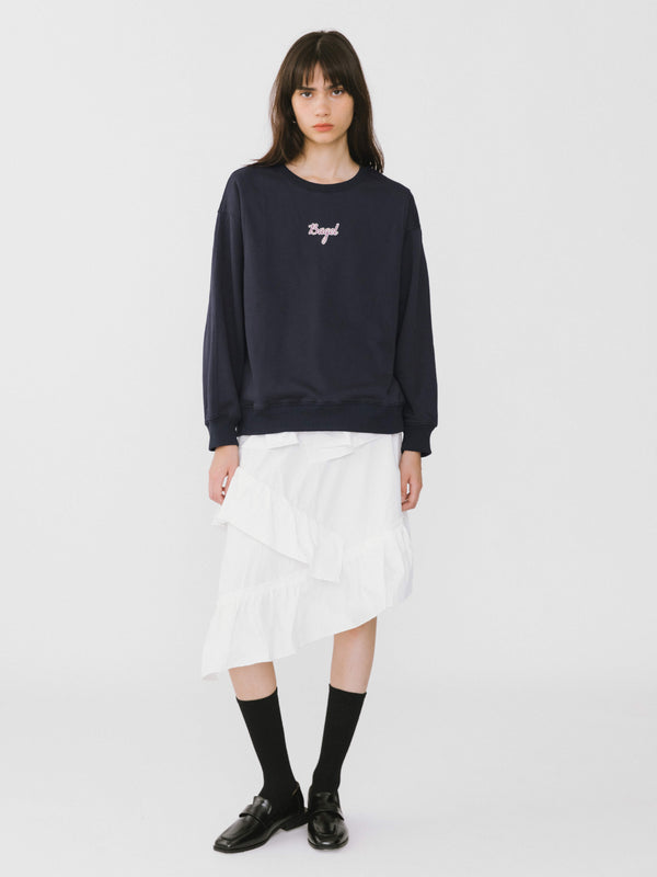 Cubic Bagel Oversized Boyfriend Sweater Pink