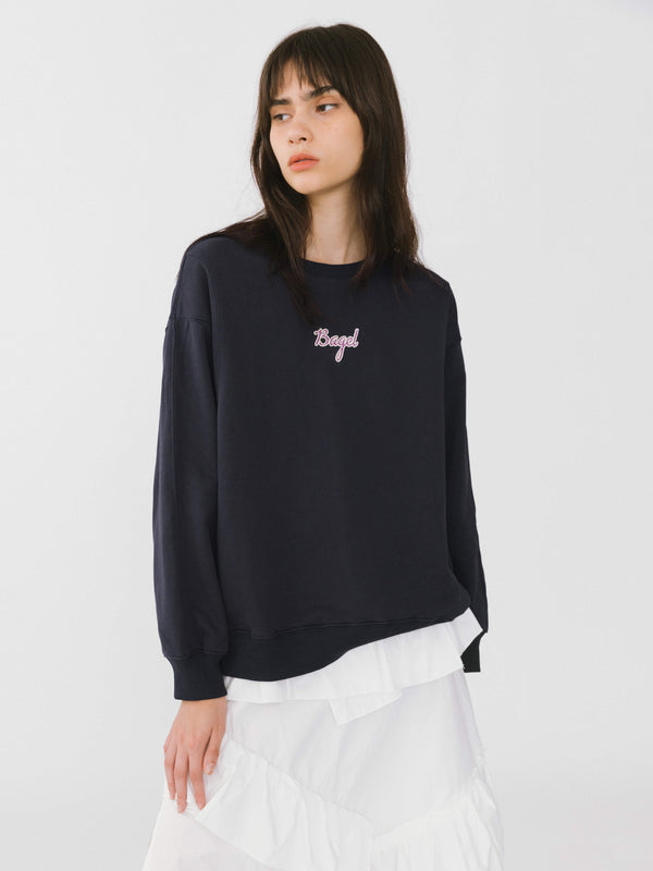 Cubic Bagel Oversized Boyfriend Sweater Pink