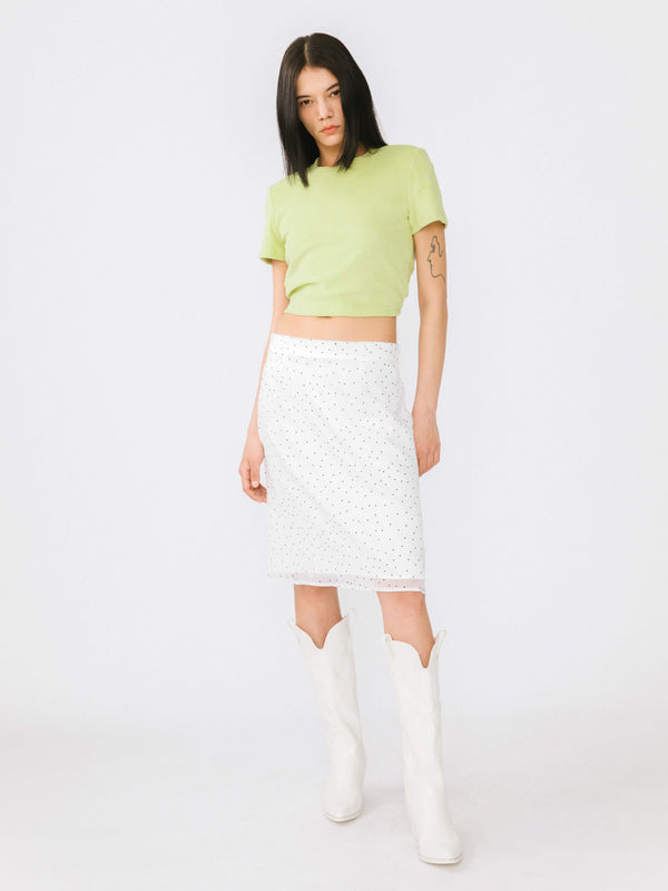 Cubic Basic Cropped T-Shirt Green