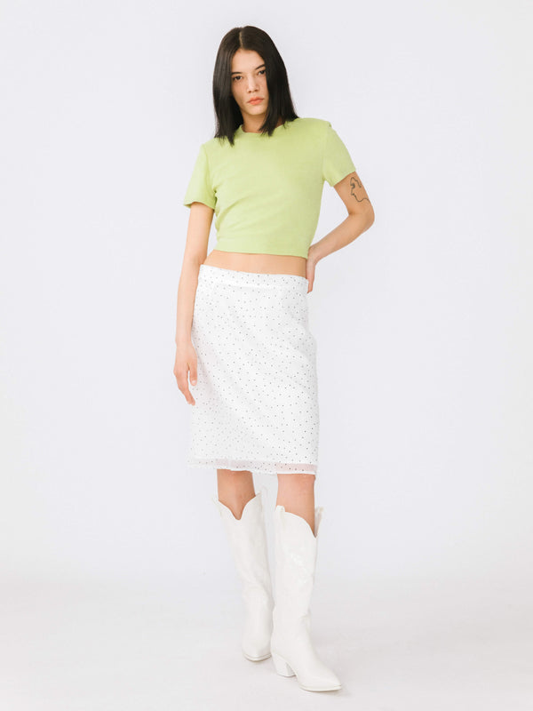 Cubic Basic Cropped T-Shirt Green