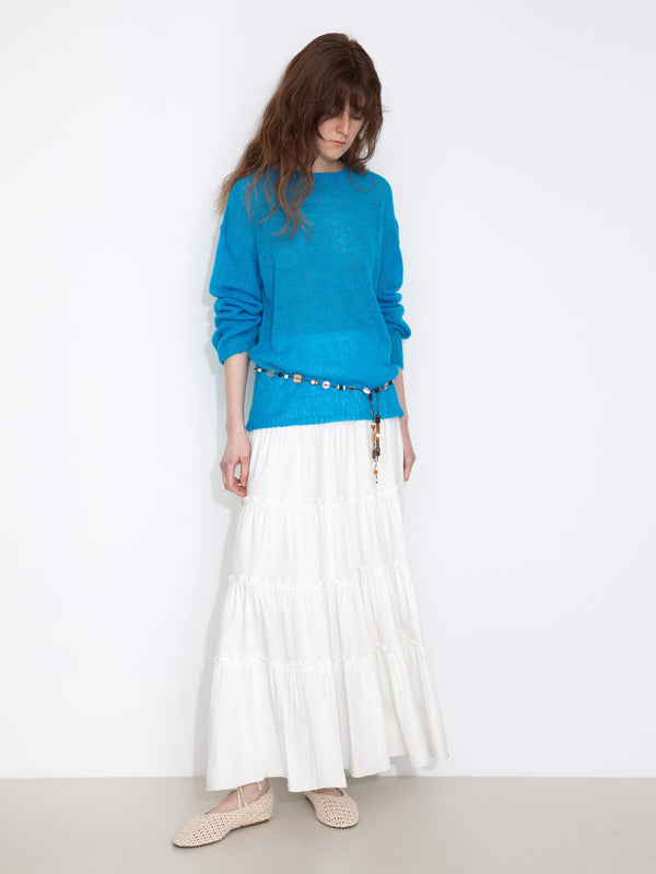 cubic Blue Oversized Open-Knit Sweater Blue