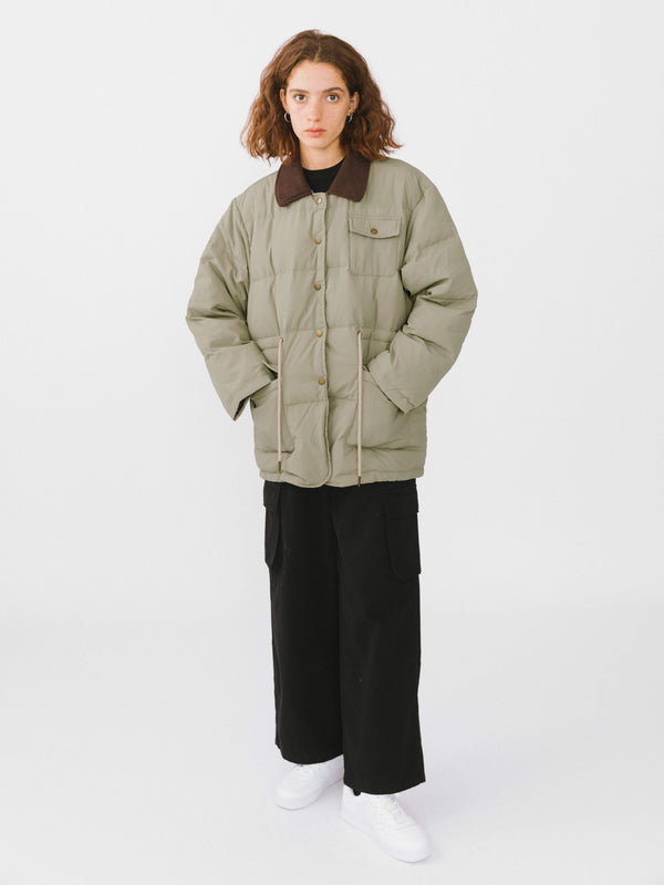 cubic Cargo Down Coat Green
