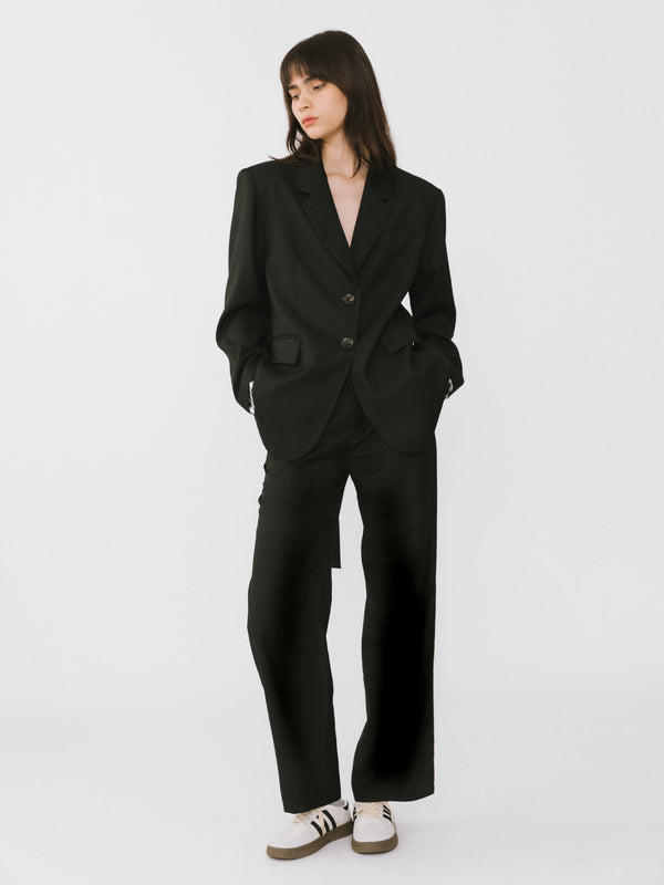 Cubic Checkered Peekaboo Tailored Trousers Khaki