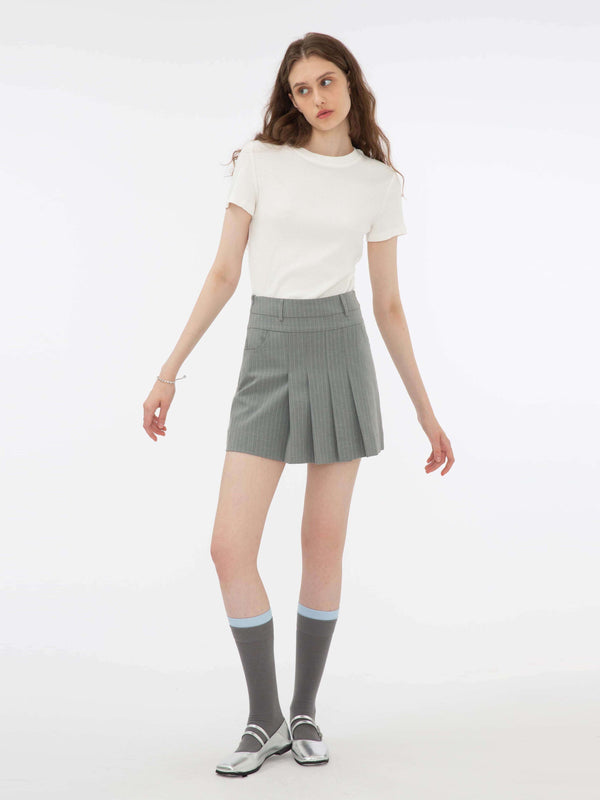 Cubic Classic Fit Crew Neck Cotton T-Shirt Purple